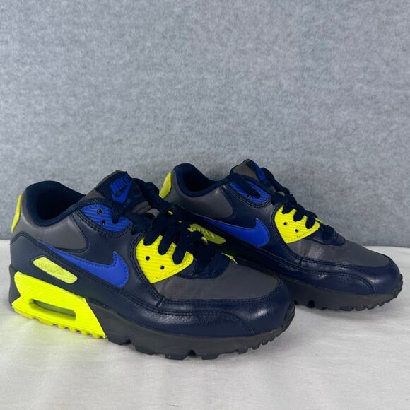Nike Other - Nike Air Max 90 Boys 5Y Navy Blue Green Running Shoes